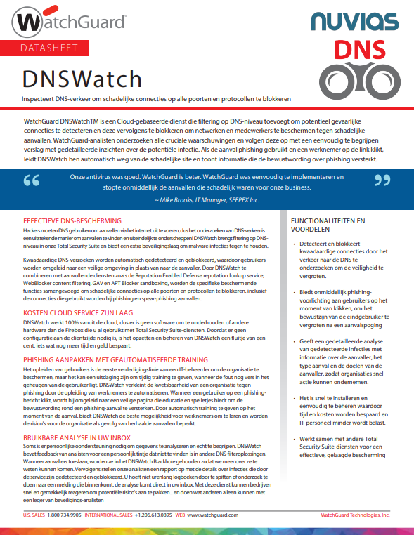 DNS Watch - nederlands - SNIP